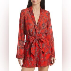 NWT!! L'AGENCE
Arabell Paisley Tie-Waist Romper size: 0 / XS GORGEOUS